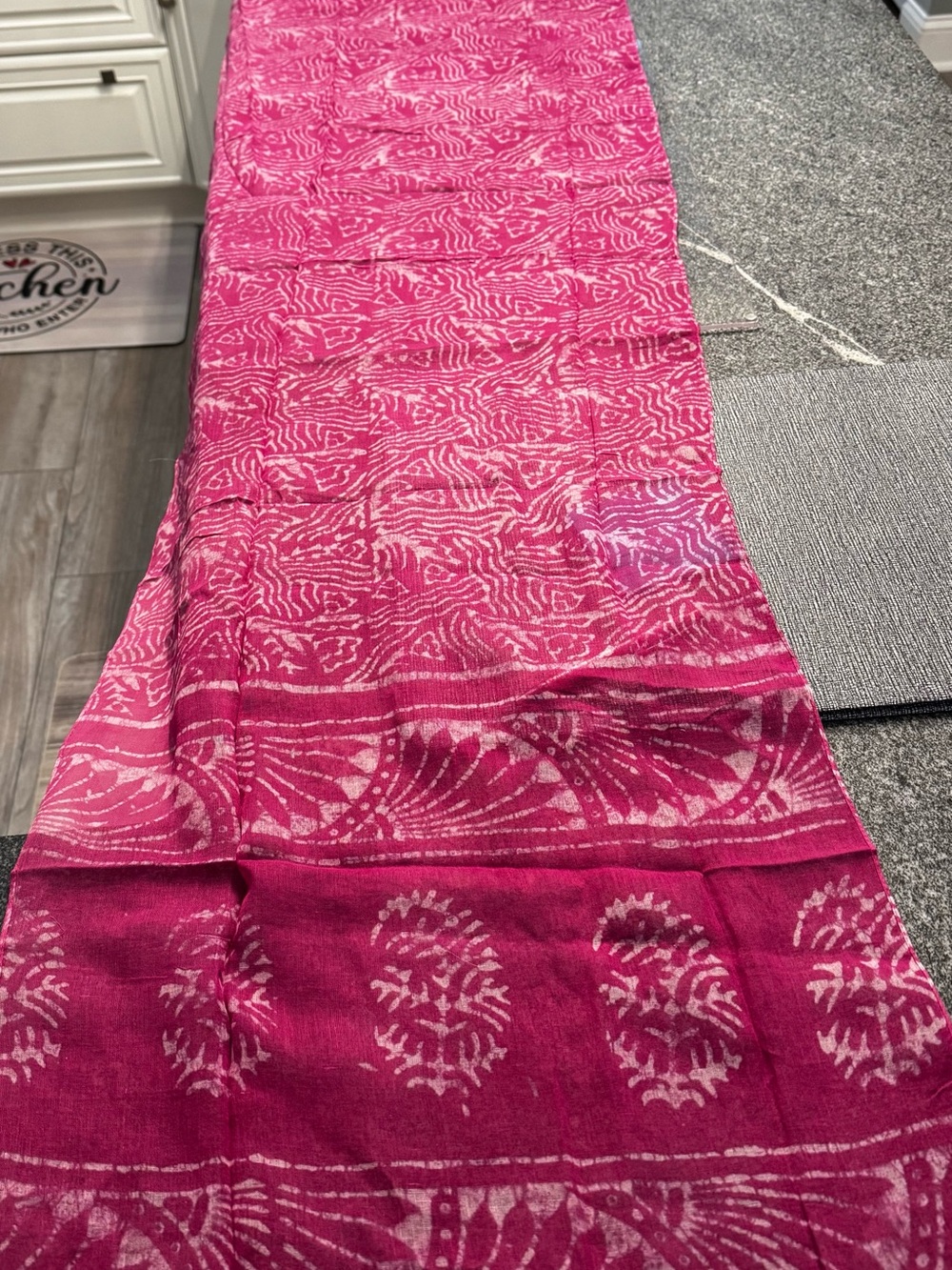 Ixazo Fuchsia Lightweight Printed Scarf Wrap Shawl NWT 80 x 18